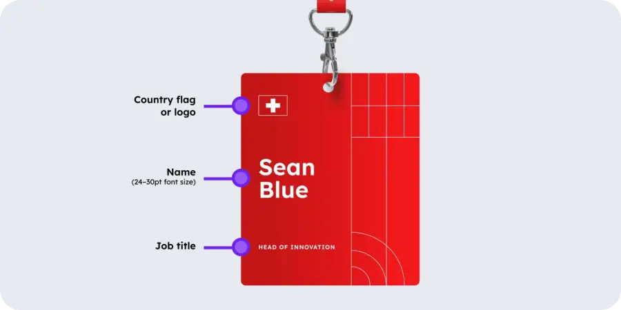 24 30pt font size conferenceBadges.co .uk 1