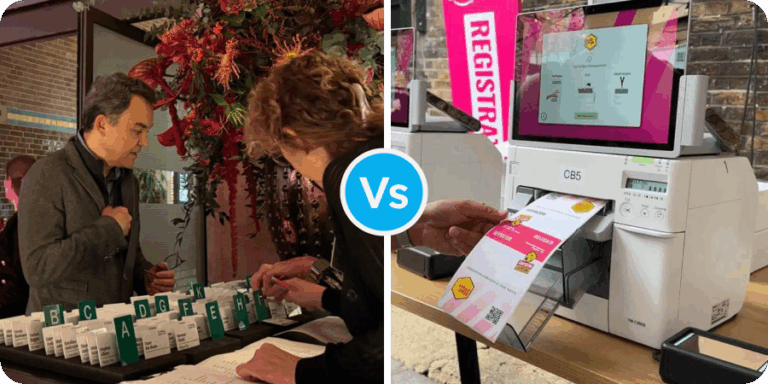 Pre-printed badges vs. onsite event badge printing