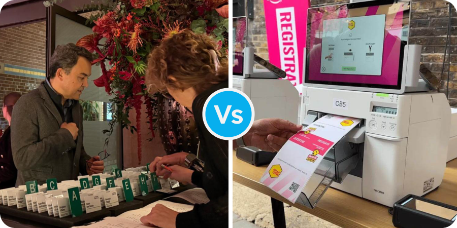 Pre-printed badges vs. onsite event badge printing